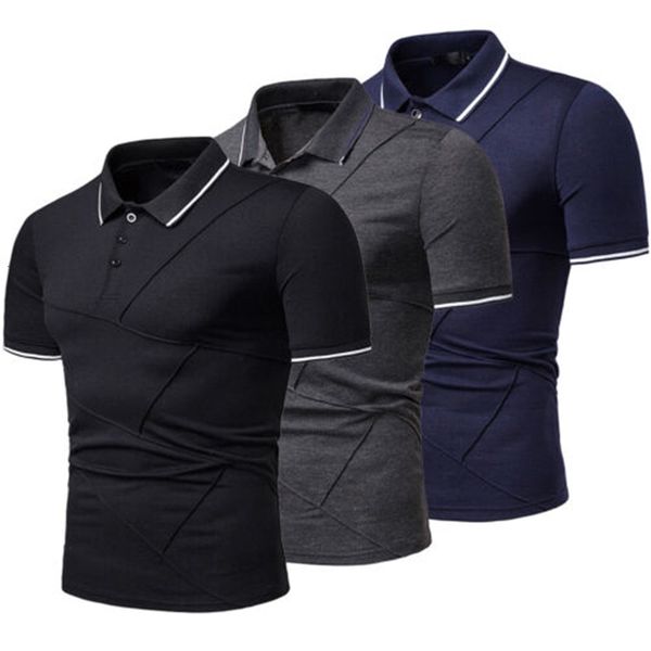 men's summer slim fit short sleeve high quantity shirt solid casual tees 3 colors size m-2xl, White;black 
men's summer slim fit short sleeve high quantity shirt solid casual tees 3 colors size m-2xl, White;black