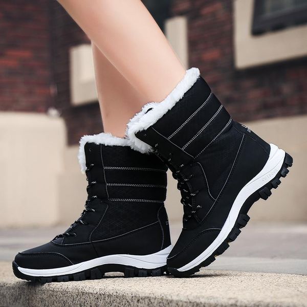 snow waterproof boots womens shoes with fur winter warm flats ankle botas anti-slip female sneakers zapatos mujer big size 42, Black
snow waterproof boots womens shoes with fur winter warm flats ankle botas anti-slip female sneakers zapatos mujer big size 42, Black