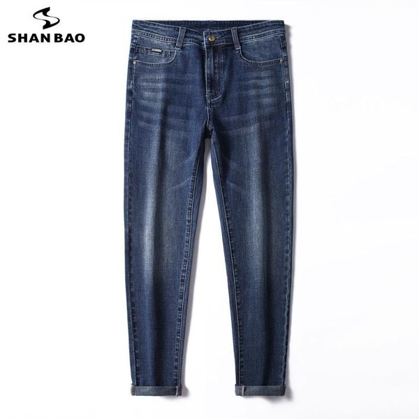 men's jeans shan bao fitted fashion 2021 spring brand clothing classic embroidery cotton stretch slim denim, Blue
men's jeans shan bao fitted fashion 2021 spring brand clothing classic embroidery cotton stretch slim denim, Blue