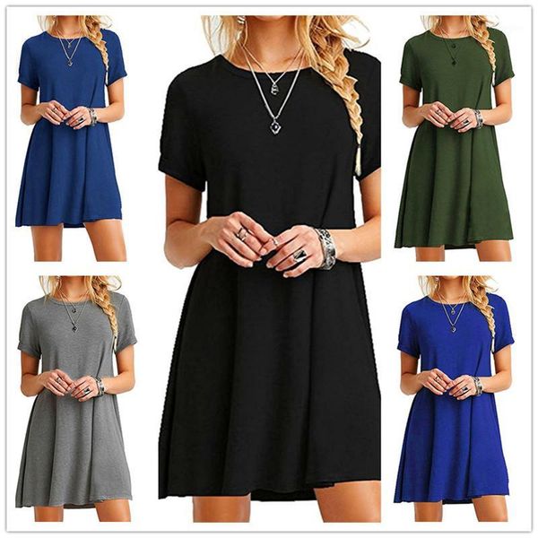women summer dresses casual short sleeve o-neck loose dress womens black blue dress vestidos plus size cotton1, White;black
women summer dresses casual short sleeve o-neck loose dress womens black blue dress vestidos plus size cotton1, White;black