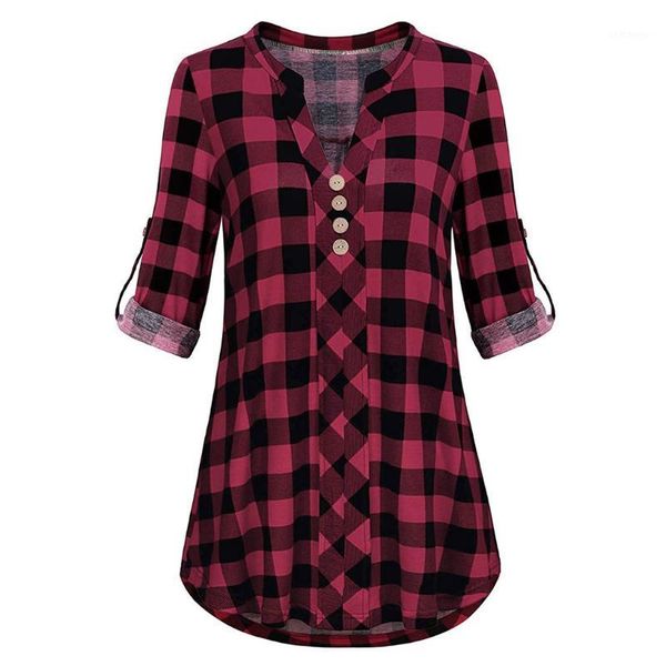 sweater 2019women plus size casual printed plaid v-neck long sleeve blouse winter new fashion long sleeve blouse chandai1, White;black
sweater 2019women plus size casual printed plaid v-neck long sleeve blouse winter new fashion long sleeve blouse chandai1, White;black
