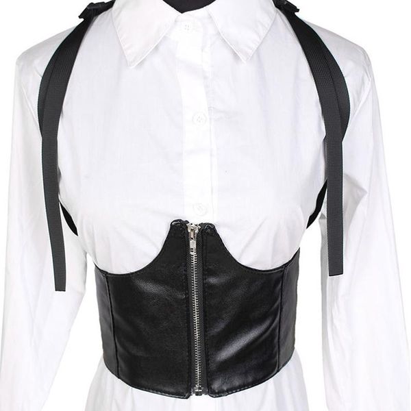 new punk strap girdle fashion elastic women wide belt decorative shirt pu leather vest corset cummerbunds belt decoration, Black;brown
new punk strap girdle fashion elastic women wide belt decorative shirt pu leather vest corset cummerbunds belt decoration, Black;brown