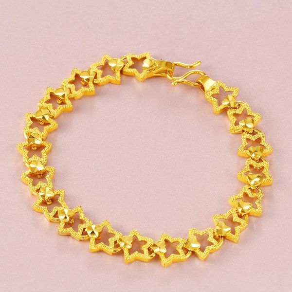vietnam alluvial gold bracelets women jewelry no fade star heart chain bracelets design, Black
vietnam alluvial gold bracelets women jewelry no fade star heart chain bracelets design, Black