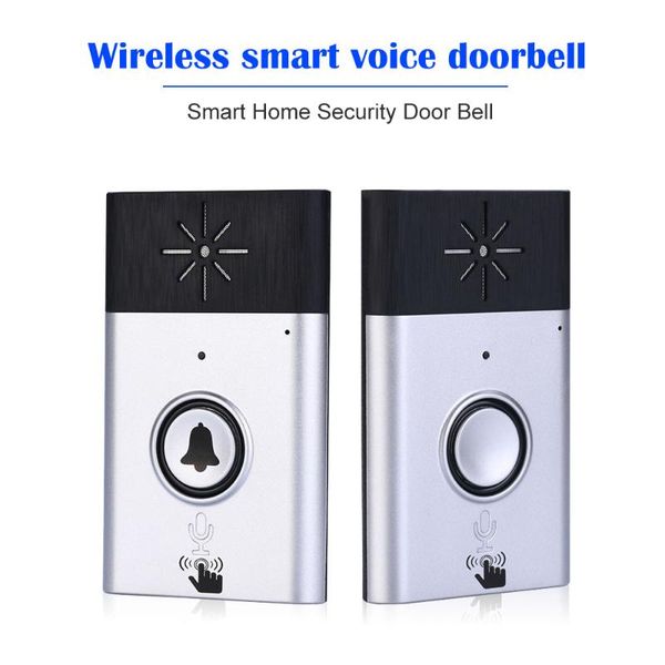 wireless voice intercom doorbell 2-way talk monitor smart home security door bell,silver
wireless voice intercom doorbell 2-way talk monitor smart home security door bell,silver