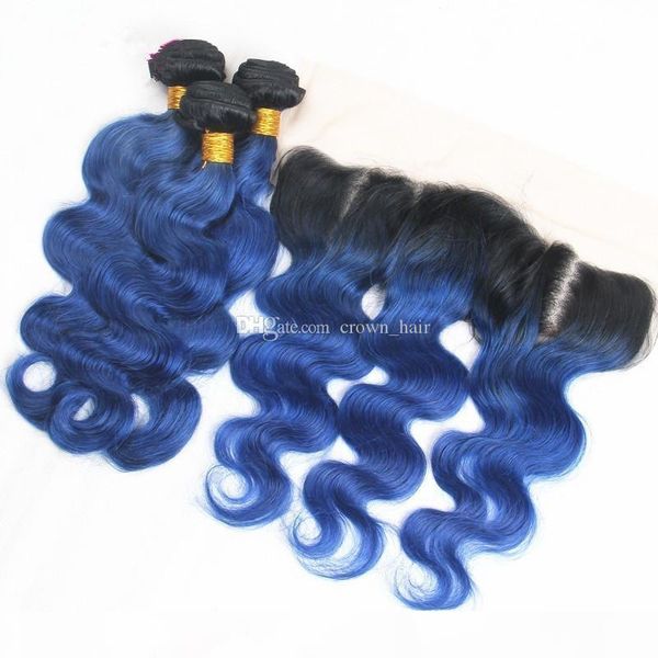 dark root 1b blue human hair weft with ear to ear frontal closure 13x4 ombre 1b blue hair weaves with lace frontal, Black
dark root 1b blue human hair weft with ear to ear frontal closure 13x4 ombre 1b blue hair weaves with lace frontal, Black