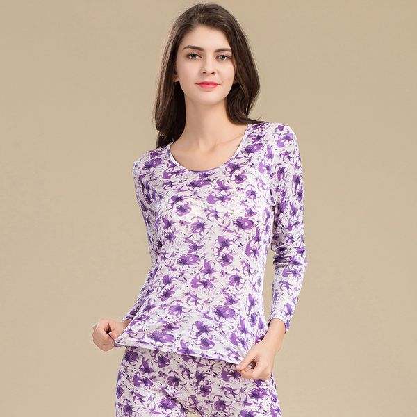 a new spring 100% pure silk knitting t-shirt printing lady thermal underwear sets long johns lj201008, Black;pink
a new spring 100% pure silk knitting t-shirt printing lady thermal underwear sets long johns lj201008, Black;pink