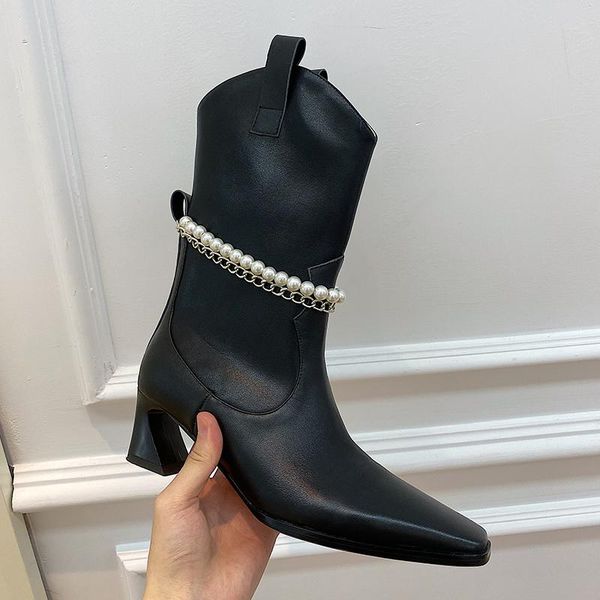 boots chaussure femme 2021 winter western women's shoes genuine leather string bead riding zapatos de mujer, Black
boots chaussure femme 2021 winter western women's shoes genuine leather string bead riding zapatos de mujer, Black