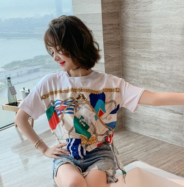 personalized silk print scarf shoulder scarf stitching one side strap design versatile t-shirt women's 2020 summer new kik1a, White
personalized silk print scarf shoulder scarf stitching one side strap design versatile t-shirt women's 2020 summer new kik1a, White