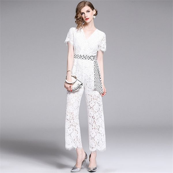 2020 new black lace long bandage jumpsuit belt summer autumn spring evening party bodycon wholesale womens clothing c1015, Black;white
2020 new black lace long bandage jumpsuit belt summer autumn spring evening party bodycon wholesale womens clothing c1015, Black;white