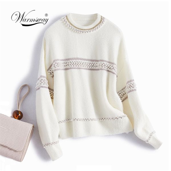 women's short pullover sweater female pearl beading warm thick winter knitted oversized sweater c-486 y200720, White;black
women's short pullover sweater female pearl beading warm thick winter knitted oversized sweater c-486 y200720, White;black