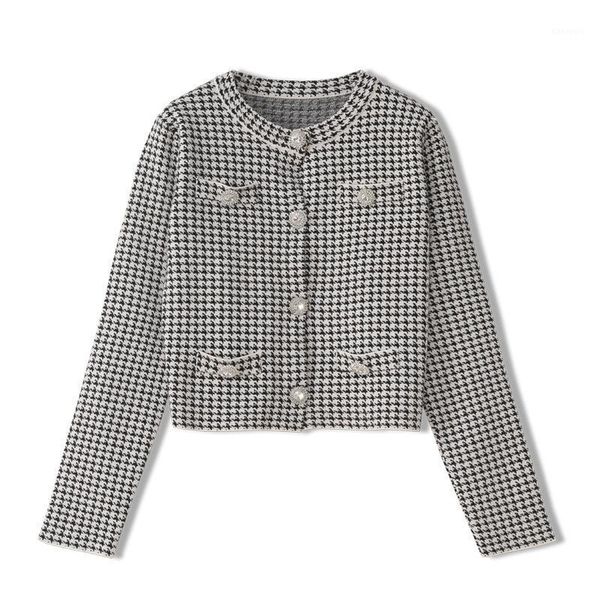 women knitted sweaters o neck single breasted long sleeve short thin sweater women early fall female houndstooth cardogams1, White
women knitted sweaters o neck single breasted long sleeve short thin sweater women early fall female houndstooth cardogams1, White