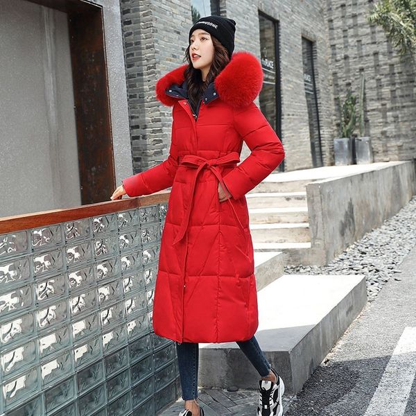 fitaylor new winter jacket women coat windproof warm female hooded parkas long design double sided snow overcoat with belt 201029, Black
fitaylor new winter jacket women coat windproof warm female hooded parkas long design double sided snow overcoat with belt 201029, Black