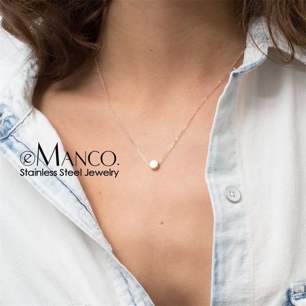 e-manco stainless steel necklace women minimalist dainty necklace for women small pendant necklace brand luxury jewelry y200323, Silver
e-manco stainless steel necklace women minimalist dainty necklace for women small pendant necklace brand luxury jewelry y200323, Silver