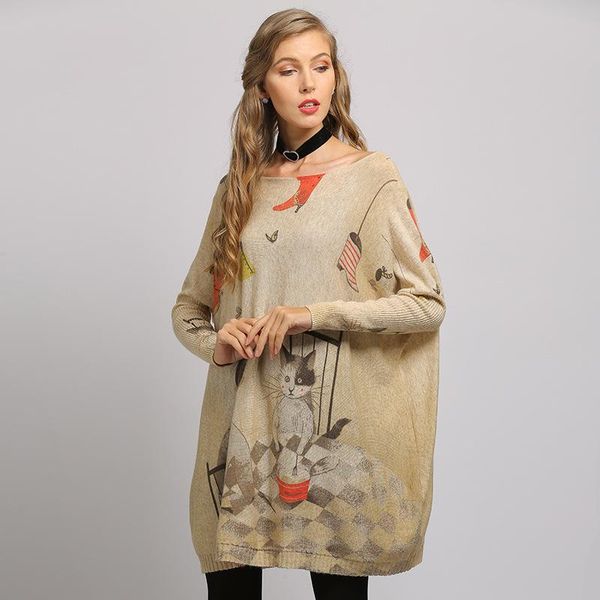 women's sweaters lugentolo sweater women knitted pullovers o-neck fall fashion plus size loose batwing long sleeve print, White;black
women's sweaters lugentolo sweater women knitted pullovers o-neck fall fashion plus size loose batwing long sleeve print, White;black