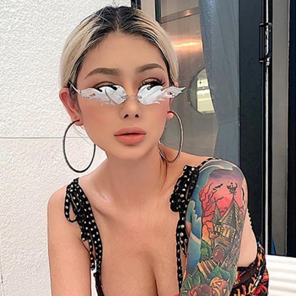 flame fashion rimless wave fire sunglasses sun uv luxury trending narrow glasses streetwear eyewear for women men
flame fashion rimless wave fire sunglasses sun uv luxury trending narrow glasses streetwear eyewear for women men