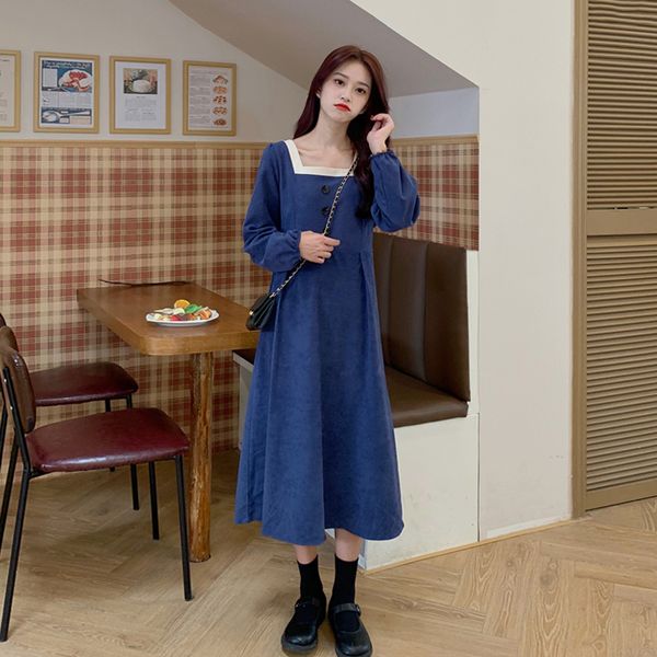 2021 back velvet long female dress new square collar fine temperament autumn winter skirt gzz8, Black;gray
2021 back velvet long female dress new square collar fine temperament autumn winter skirt gzz8, Black;gray