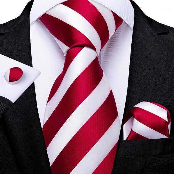 dibangu mens necktie red white striped designer silk wedding tie for men necktie ring hanky cufflinks tie set business party1, Black;gray
dibangu mens necktie red white striped designer silk wedding tie for men necktie ring hanky cufflinks tie set business party1, Black;gray
