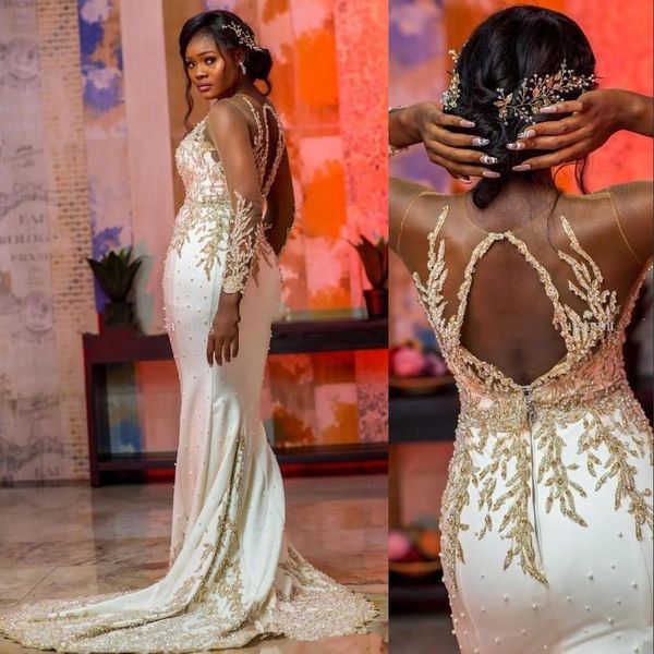 2021 long sleeves prom dresses luxury beaded pearls hollow back sweep train tulle custom made black girl evening party gowns vestidos
2021 long sleeves prom dresses luxury beaded pearls hollow back sweep train tulle custom made black girl evening party gowns vestidos