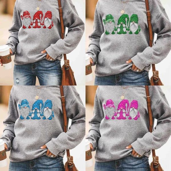 klkoa christmas women's three pulloversweater sleeve santa claus pattern printed pullover neck long pullover round sweater zndqd, Black
klkoa christmas women's three pulloversweater sleeve santa claus pattern printed pullover neck long pullover round sweater zndqd, Black