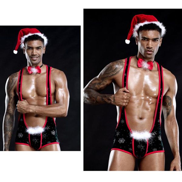 christmas cosplay men's bodysuit lingerie erotic body catsuit role play nightwear lingerie porno costumes, Red;black
christmas cosplay men's bodysuit lingerie erotic body catsuit role play nightwear lingerie porno costumes, Red;black