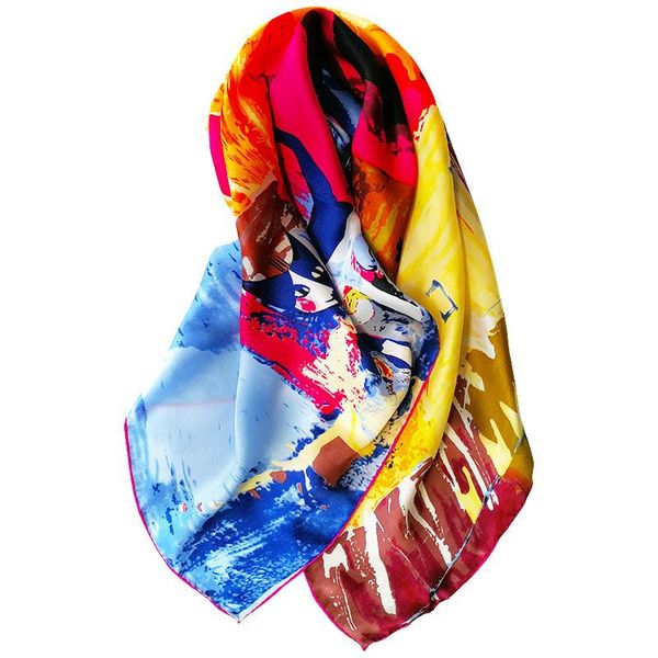 fashion silk square scarf women cat printed satin neck hair tie band beach hijab head female foulard offical use, Blue;gray
fashion silk square scarf women cat printed satin neck hair tie band beach hijab head female foulard offical use, Blue;gray