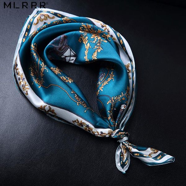 mlrrr 100% silk scarf silk square solid scarves for women, Blue;gray