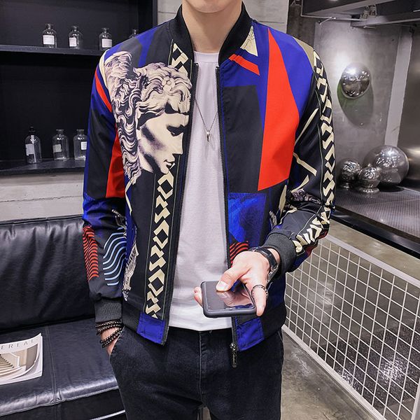 2020 new men's korean baseball collar slim print youth casual jacket, Black;brown
2020 new men's korean baseball collar slim print youth casual jacket, Black;brown