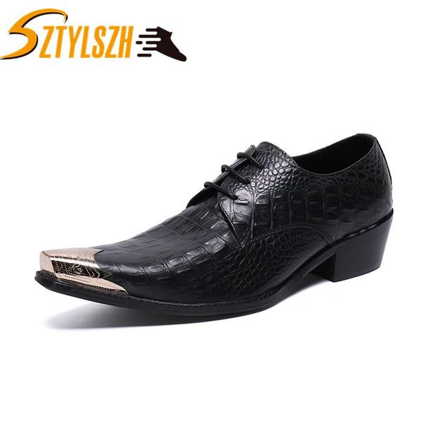 luxury fashion men dress shoes formal crocodile pattern wedding shoes genuine leather business office men's flats oxfords, Black
luxury fashion men dress shoes formal crocodile pattern wedding shoes genuine leather business office men's flats oxfords, Black
