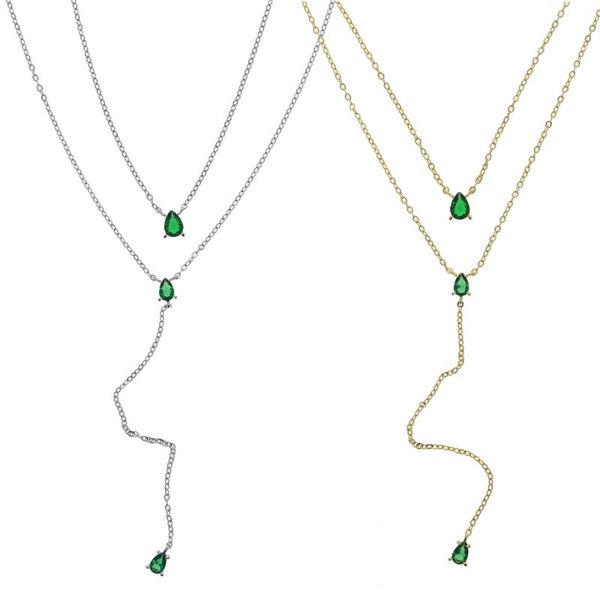 chokers selling european fashion women jewelry green tear drop 5a cz y shape lariat gold color chain multi layer long necklace, Golden;silver
chokers selling european fashion women jewelry green tear drop 5a cz y shape lariat gold color chain multi layer long necklace, Golden;silver
