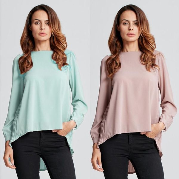 fashion autumn solid blouse zanzea women pleated casual work blusas female 2020 long sleeve asymmetrical shirts plus size, White
fashion autumn solid blouse zanzea women pleated casual work blusas female 2020 long sleeve asymmetrical shirts plus size, White