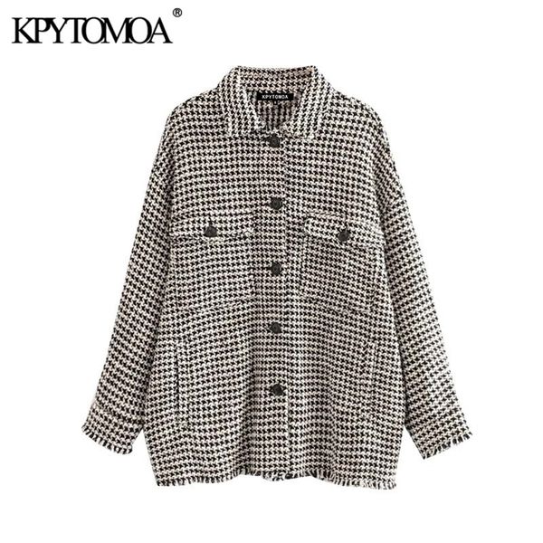 vintage stylish frayed tassel oversized tweed plaid jacket coat women fashion long sleeve pockets outerwear chic 201112, Black;brown
vintage stylish frayed tassel oversized tweed plaid jacket coat women fashion long sleeve pockets outerwear chic 201112, Black;brown