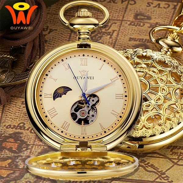 vintage mechanical moon pocket fob watch gold with chain retro skeleton mens steampunk mechanical clock necklace pendant watch t200502, Slivery;golden
vintage mechanical moon pocket fob watch gold with chain retro skeleton mens steampunk mechanical clock necklace pendant watch t200502, Slivery;golden