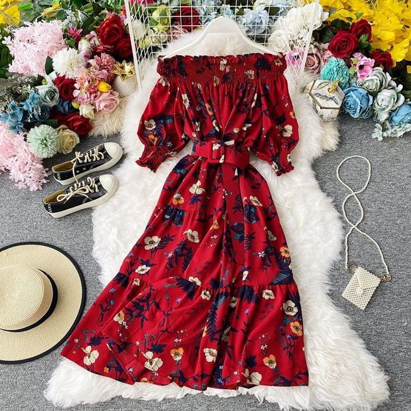 2021 vintage boho ruffles off shoulder summer midi bandage dress women floral print beach chiffon dress party holiday dress, Black;gray
2021 vintage boho ruffles off shoulder summer midi bandage dress women floral print beach chiffon dress party holiday dress, Black;gray
