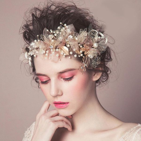 leaf hair jewelry bride headbands handmade flower tiara gold color simulated pearl crystal hair accessories wedding headpiece, Golden;silver
leaf hair jewelry bride headbands handmade flower tiara gold color simulated pearl crystal hair accessories wedding headpiece, Golden;silver