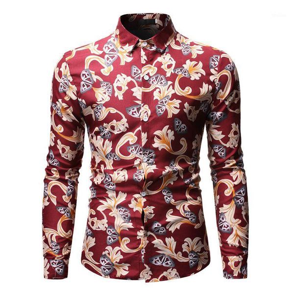 men's casual shirts fashion floral slim fit shirt men 2021 brand long sleeve mens dress holiday party social male chemise1, White;black
men's casual shirts fashion floral slim fit shirt men 2021 brand long sleeve mens dress holiday party social male chemise1, White;black