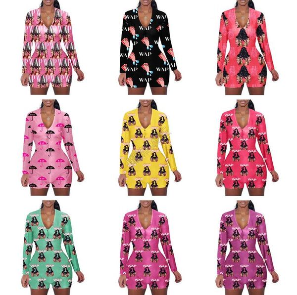 women jumpsuit wap letters umbrella printing long sleeves shorts romper v neck home jumpsuits caroon casual siamese trousers d102304, Black;white
women jumpsuit wap letters umbrella printing long sleeves shorts romper v neck home jumpsuits caroon casual siamese trousers d102304, Black;white