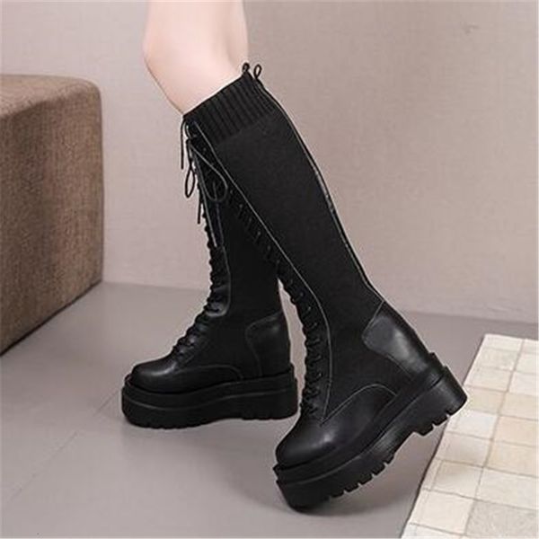fashion 2021 new knitted at knee-high female platfrom women's lace up to sneakers hidden mujer tan black boots 34-39 wy8o
fashion 2021 new knitted at knee-high female platfrom women's lace up to sneakers hidden mujer tan black boots 34-39 wy8o