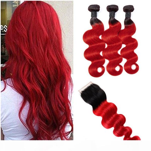 brazilian virgin hair 3 bundles with 4x4 lace closure 4 pieces lot 1b red body wave bundles with closure middle three part body wave, Black;brown
brazilian virgin hair 3 bundles with 4x4 lace closure 4 pieces lot 1b red body wave bundles with closure middle three part body wave, Black;brown