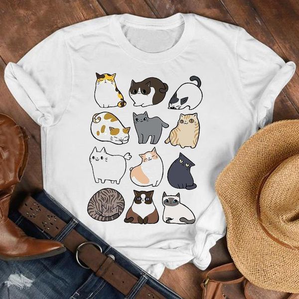 women lady animal cat pet lovely fashion 90s style cartoon shirt clothes tshirt tee womens female print t graphic t-shirt, White
women lady animal cat pet lovely fashion 90s style cartoon shirt clothes tshirt tee womens female print t graphic t-shirt, White