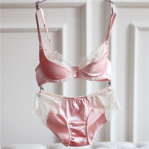 new lingerie underwear bras lace cups thin set ajusted pink black red brassiere panties for elegant women lj201211, Red;black
new lingerie underwear bras lace cups thin set ajusted pink black red brassiere panties for elegant women lj201211, Red;black