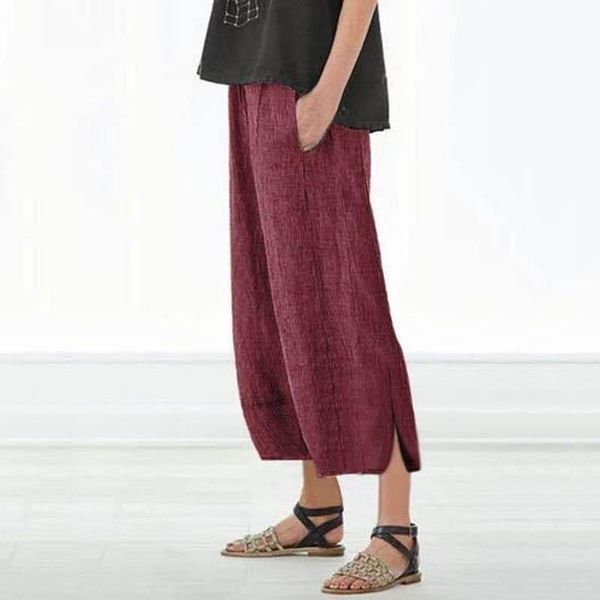 women spring summer wide leg pants with pockets casual loose solid color elastic waist calf-length trousers plus size -4xl, Black;white
women spring summer wide leg pants with pockets casual loose solid color elastic waist calf-length trousers plus size -4xl, Black;white