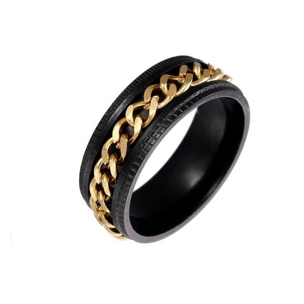 2022 new stainless steel rotatable men ring jewelry spinner chain punk women finger ring jewelry for party gift, Silver
2022 new stainless steel rotatable men ring jewelry spinner chain punk women finger ring jewelry for party gift, Silver