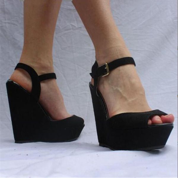 shofoo shoes,beautiful fashionable lady's sandals, suede, about 4.5 cm platform, 14.5 cm wedges heel sandals, women's sandals, Black
shofoo shoes,beautiful fashionable lady's sandals, suede, about 4.5 cm platform, 14.5 cm wedges heel sandals, women's sandals, Black