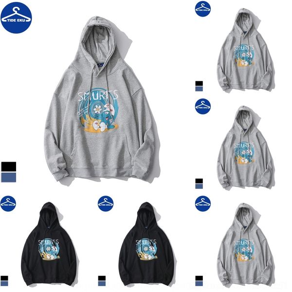 qt22q tideeku2020 autumn new smurf men's long-sleeved casual loose hooded sweater sweater clothing printed women's and 3k7gp, Black
qt22q tideeku2020 autumn new smurf men's long-sleeved casual loose hooded sweater sweater clothing printed women's and 3k7gp, Black