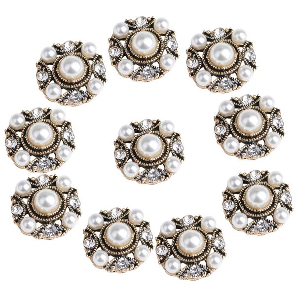 10 piece antique gold round alloy pearl embellishment craft button for jewelry making 18mm
10 piece antique gold round alloy pearl embellishment craft button for jewelry making 18mm