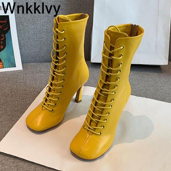 high heels autumn winter shoes woman round toe lace up genuine leather short boots all match ankle boots 2020 zapatos mujer, Black
high heels autumn winter shoes woman round toe lace up genuine leather short boots all match ankle boots 2020 zapatos mujer, Black