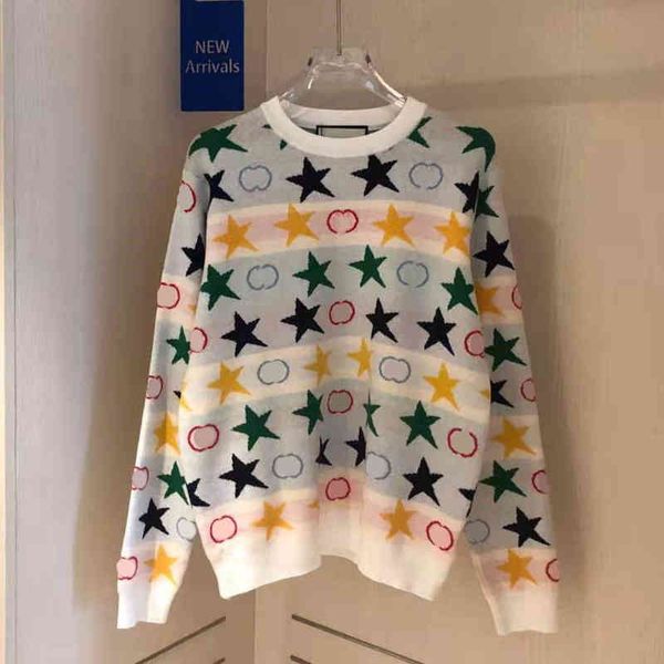 2022 factory wholesale new high version autumn fashion star color jacquard simple leisure slim couple sweater, White;black
2022 factory wholesale new high version autumn fashion star color jacquard simple leisure slim couple sweater, White;black