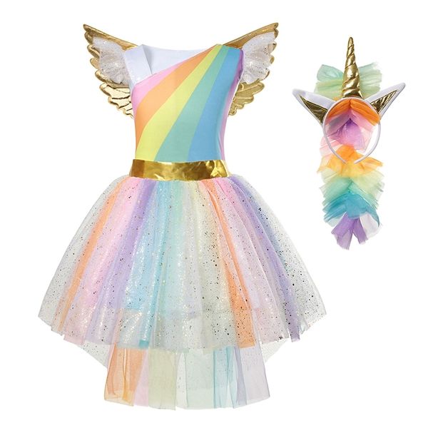 yofeel rainbow unicorn dress for girl cosplay costume kids tutu flying sleeve party halloween christmas princess dresses t200709, Red;yellow
yofeel rainbow unicorn dress for girl cosplay costume kids tutu flying sleeve party halloween christmas princess dresses t200709, Red;yellow