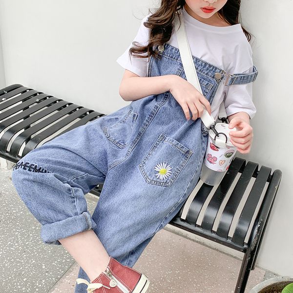 fashion summer girls overalls daisy embroidery jeans jumpsuits for teenage school girls children denim pants suspenders clothes 201112, Blue
fashion summer girls overalls daisy embroidery jeans jumpsuits for teenage school girls children denim pants suspenders clothes 201112, Blue