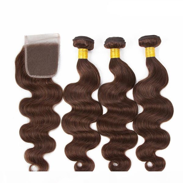 body wave human hair weaves brown lace closure #4 middle brown body wave peruvian virgin hair 3pcs with closure 4pcs lot, Black;brown
body wave human hair weaves brown lace closure #4 middle brown body wave peruvian virgin hair 3pcs with closure 4pcs lot, Black;brown